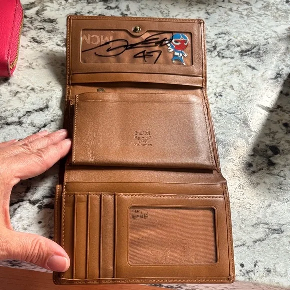 MCM Cognac and Dark Brown Leather Wallet - EUC - Picture 2 of 16